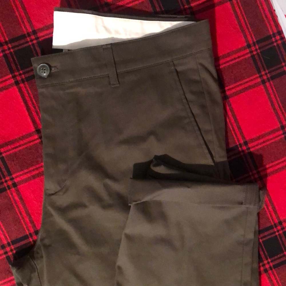 Calvin Klein Olive Green Chinos 32x30 Stretch Slim Fit